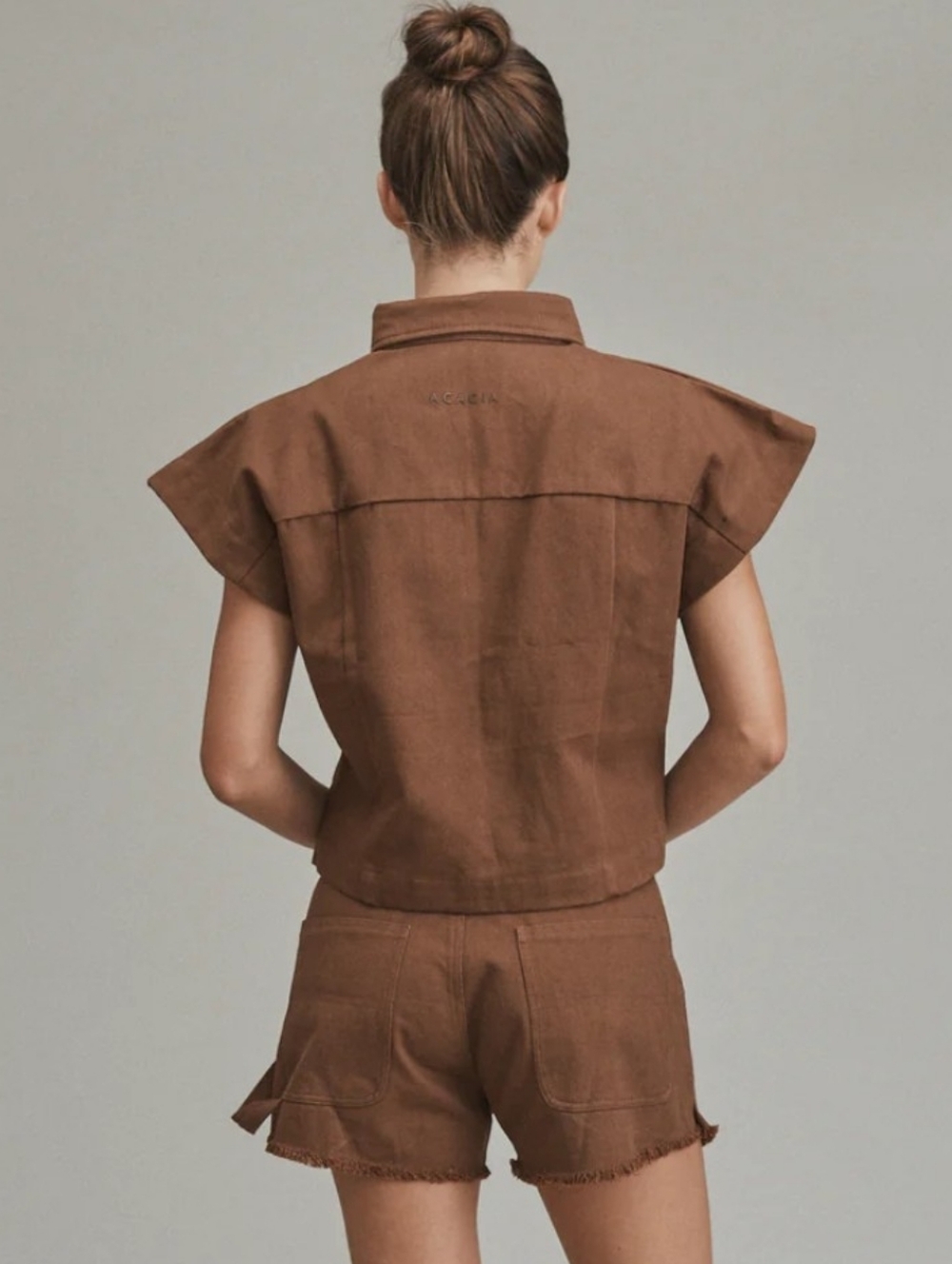 ACACIA Bear Brown Denim Ralu Top - Medium